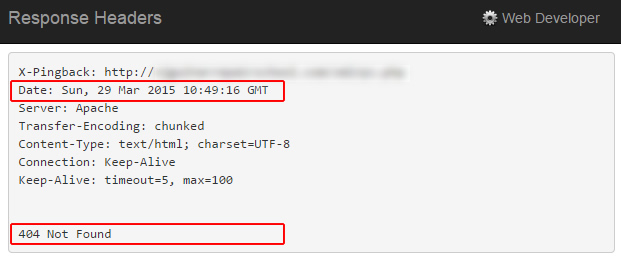 Web Developer Plugin Header Response Code