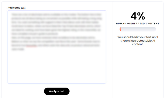 Detecting lower quality AI content