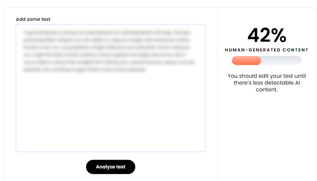 Writer's AI content detection tool measuring lower quality ai content