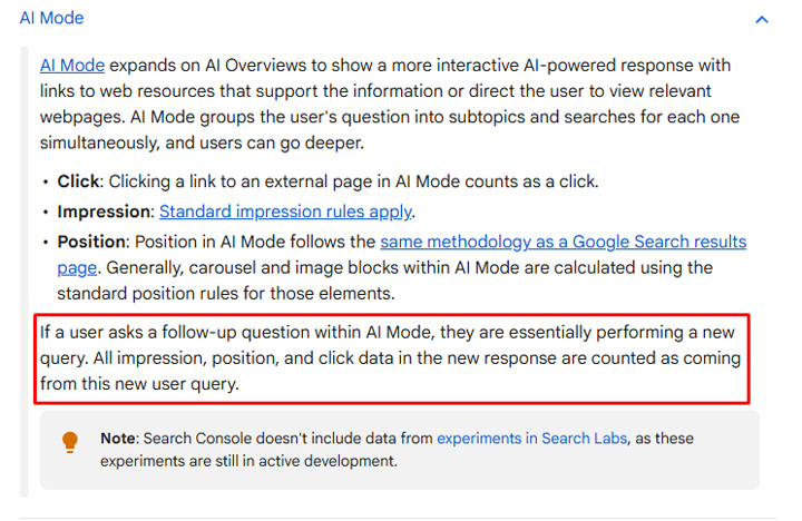 Follow-up questions in AI Mode reset the position for all listings that are ranking in the answer.