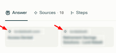 Favicon problems in Perplexity