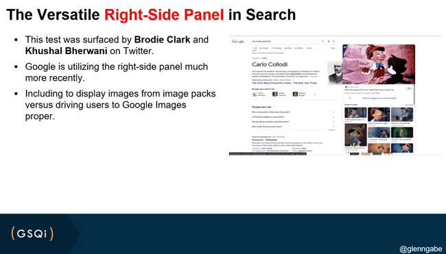 Google testing a Versatile Right-side Panel in Search