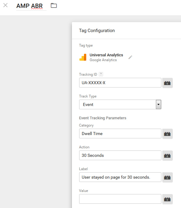 Add event tracking for Adjusted Bounce Rate.