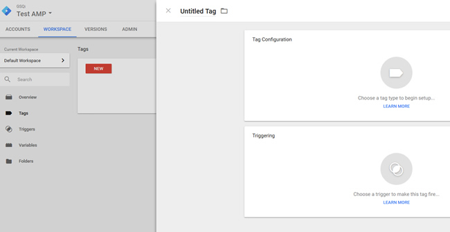 Create a new tag in GTM.