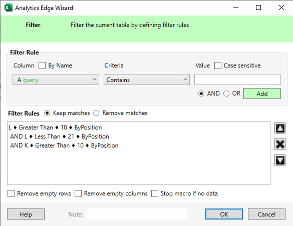 Filter data to isolate page two results from Google in Analytics Edge