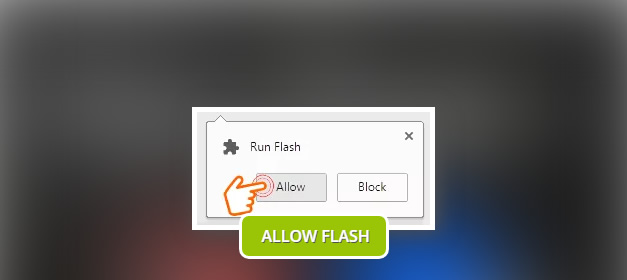 Flash content blocked by Chrome. 