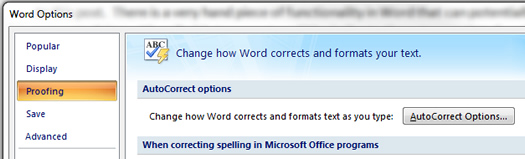 How to use AutoCorrect in Microsoft Word 2010 and 2007.