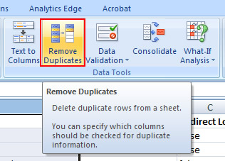 Deduping URLs in Excel