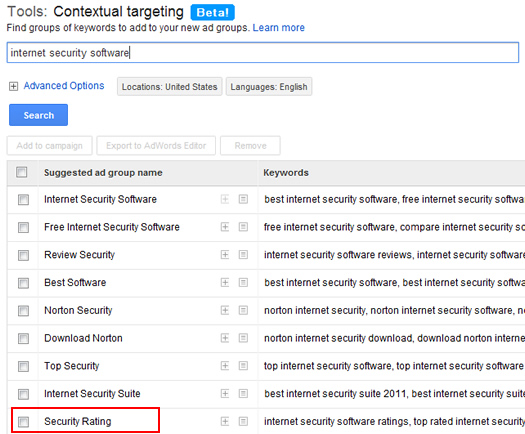 Expanding related searches with the Contextual Targeting Tool