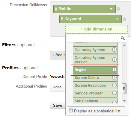 Adding Location Dimensions to a Custom Report in Google Analytics