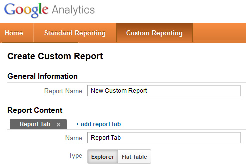 Custom Reports in Google Analytics