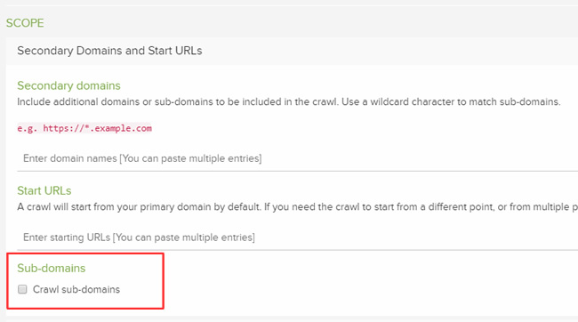 Uncheck crawl subdomains in the advanced settings in DeepCrawl. 