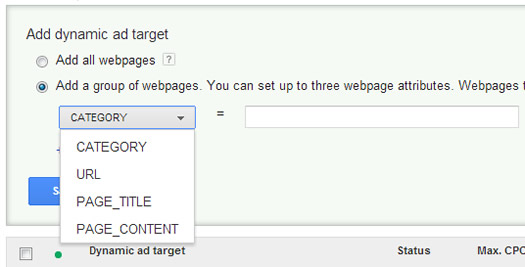 Dynamic Ad Targets in Google AdWords