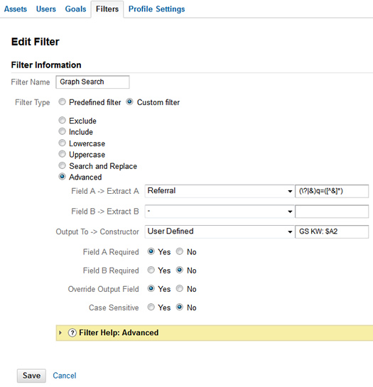 How to add an advanced filter in Google Analytics