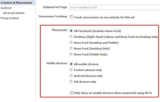 Choosing ad placement for unpublished post in Power Editor.