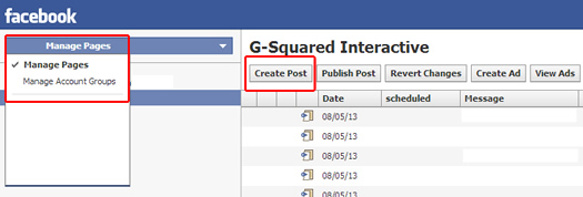 Creating an unpublished post in Facebook using Power Editor.