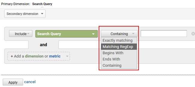 Using regular expressions in Google Analytics.