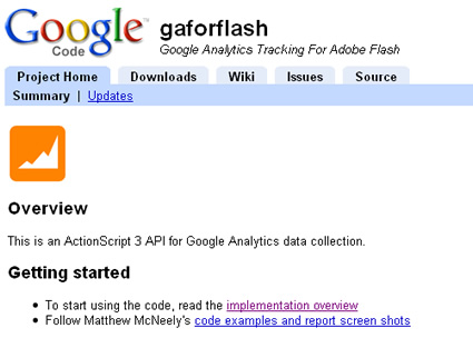 The Google Code Project for GAforFlash