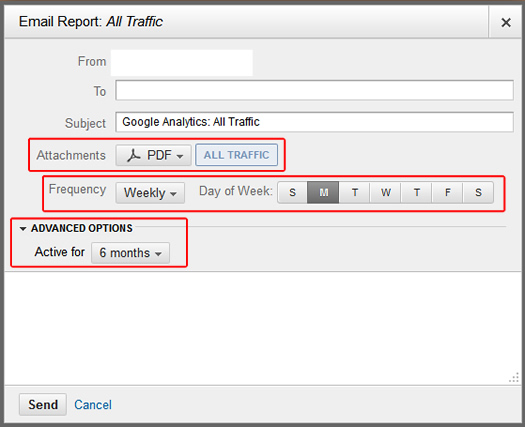 Scheduling Reports via Email in Google Analytics v5