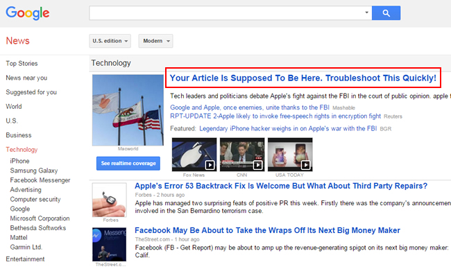 How To Use The Google News Troubleshooting Tool