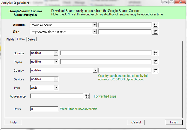 Filter queries in Analytics Edge.