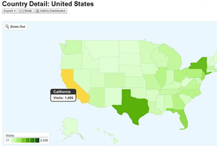 Google Analytics Map Overlay Feature