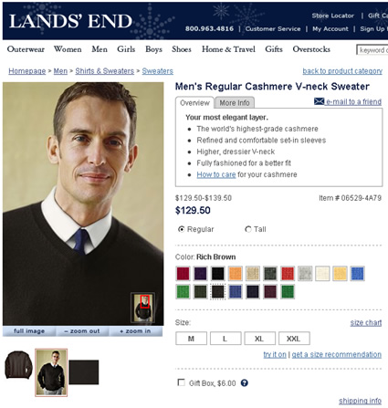 Lands End Category Listings