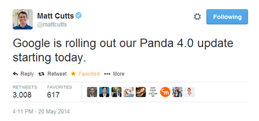 Matt Cutts Announces Panda 4.0