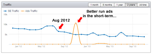 Website Impacted by Pirate Update - Example 3