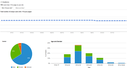 The Audience Report in +1 Reporting