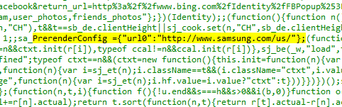 Bing Source Code Pre-Render Tag