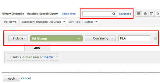 Filtering Product Listing Ads in Google Analytics