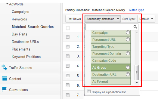 Viewing Matched Search Queries for Product Listing Ads in Google Analytics