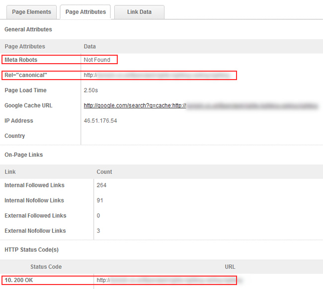 Using Mozbar to identify technical seo problems.