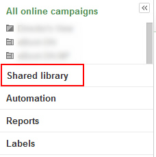 Shared Library in AdWords