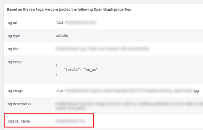 Open graph tag for site name