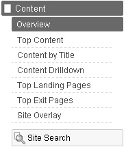 Clicking Site Search in Google Analytics