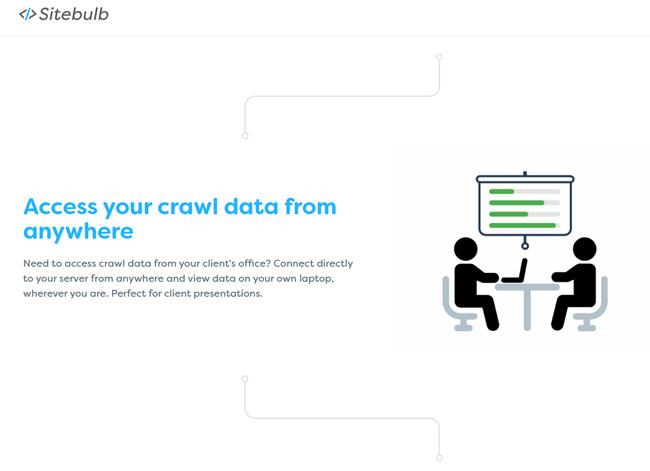 Access crawl data from anywhere via Sitebulb Server