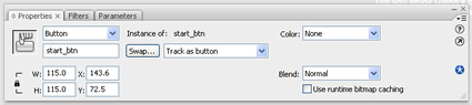 Give your button in flash an instance name.