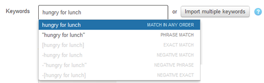 Choosing keywords for your Twitter Ads campaign