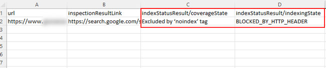 Using the URL Inspection API to check the x-robots-tag