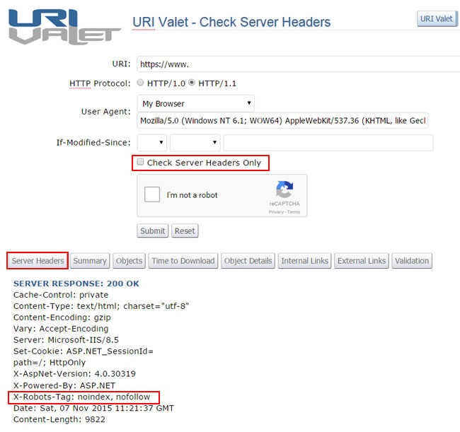 How To Check The XRobotsTag For Noindex and Nofollow Directives