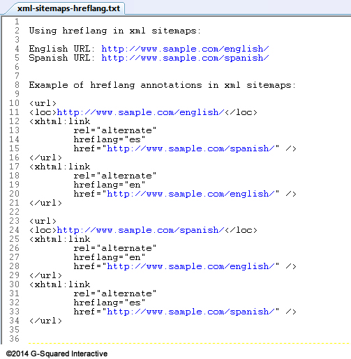 Hreflang in XML Sitemaps