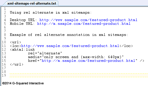 Rel Alternate in XML Sitemaps