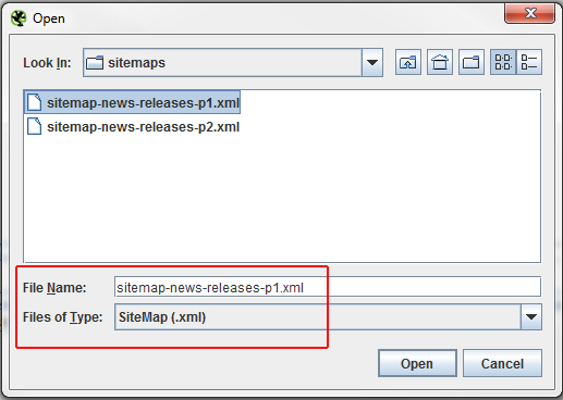 Crawling Sitemaps in Screaming Frog