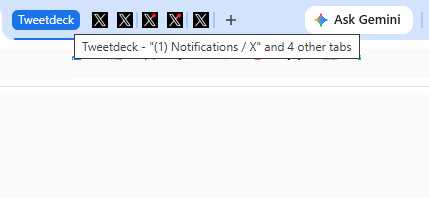 DIY panes set up in Chrome to recreate Tweetdeck or X Pro