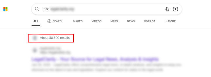 Indexing in Bing for a YMYL site with spam.