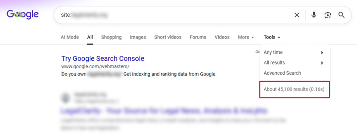 Indexing in Google for a YMYL site with spam.